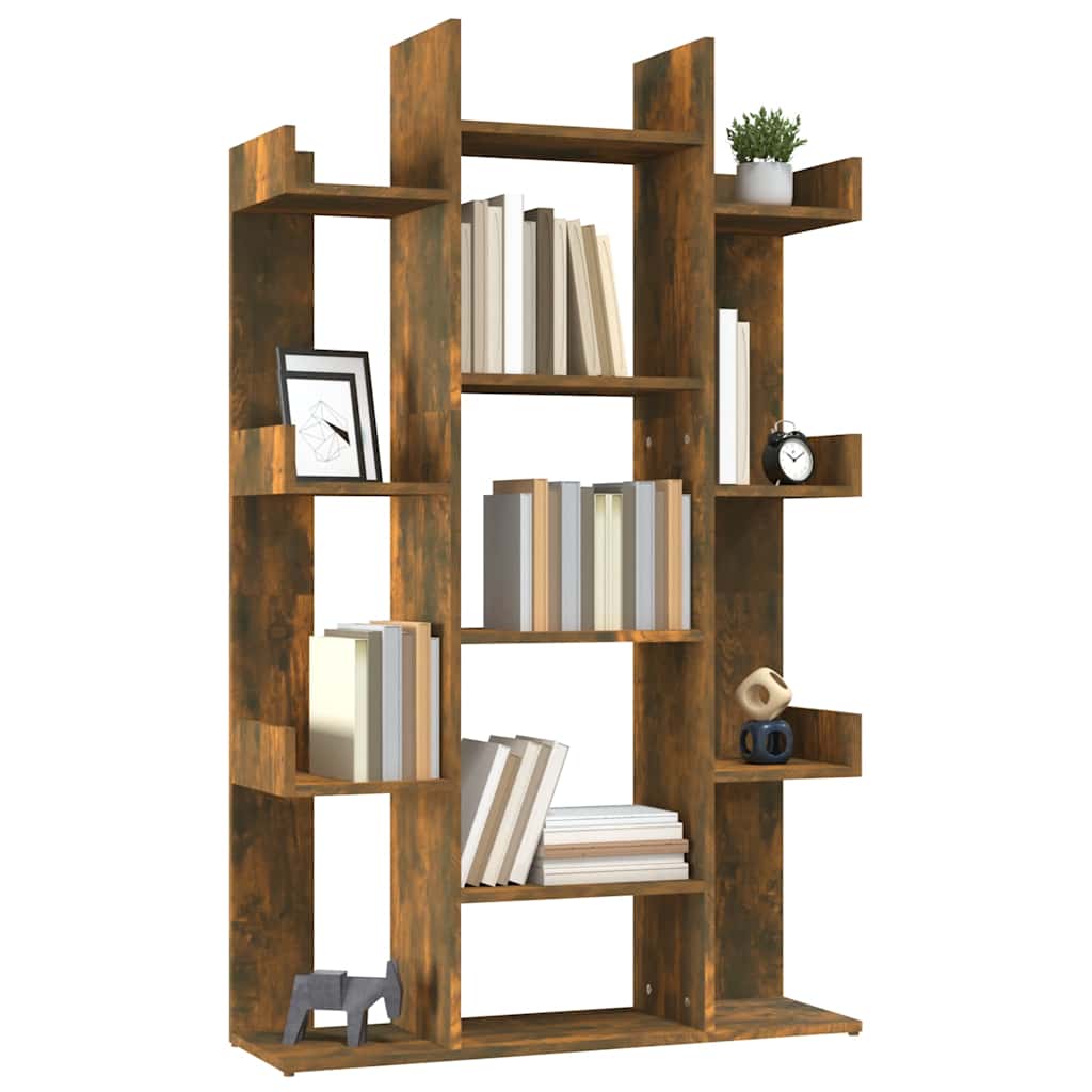 Libreria Rovere Fumo 86x25,5x140 cm in Legno Multistrato | homemem39