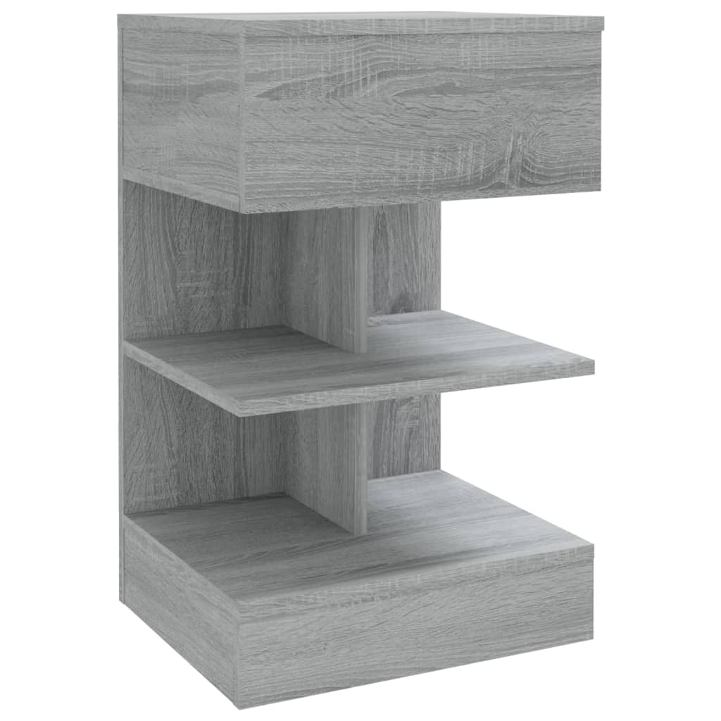 Comodini Grigio Sonoma 2 pz 40x35x65 cm in Legno Multistrato - homemem39