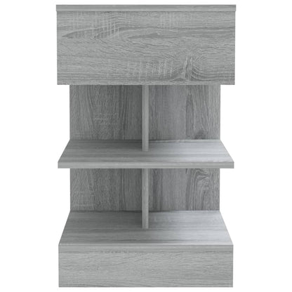 Comodini Grigio Sonoma 2 pz 40x35x65 cm in Legno Multistrato - homemem39