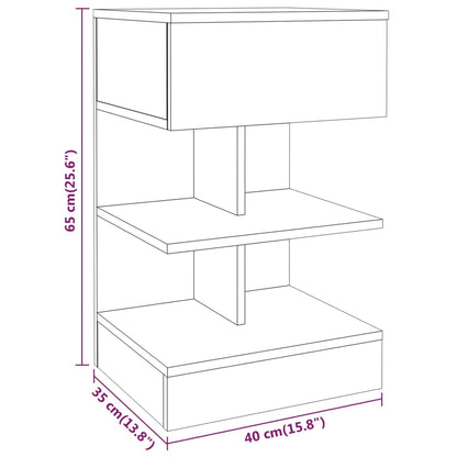 Comodini 2 pz Rovere Marrone 40x35x65 cm in Legno Multistrato - homemem39