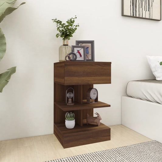 Comodini 2 pz Rovere Marrone 40x35x65 cm in Legno Multistrato - homemem39