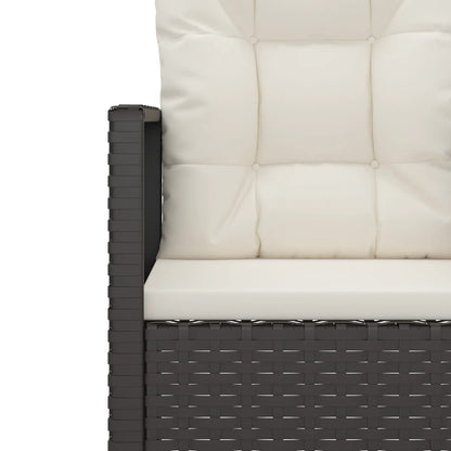 Set Salotto da Esterno 4 pz con Cuscini in Polyrattan Nero | homemem39