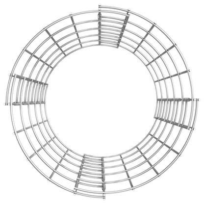 Fioriere Gabbione Circolare 3 pz in Acciaio Zincato Ø30x50 cm | homemem39