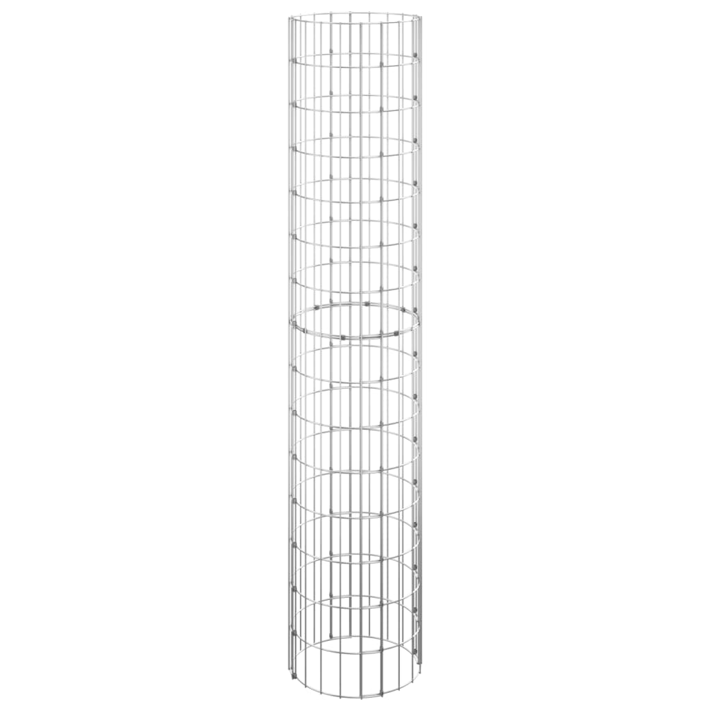 Fioriere Gabbione Circolare 3 pz in Acciaio Zincato Ø30x150 cm - homemem39