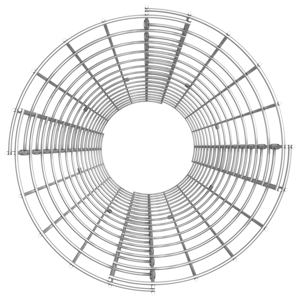 Fioriere Gabbione Circolare 3 pz in Acciaio Zincato Ø30x150 cm - homemem39