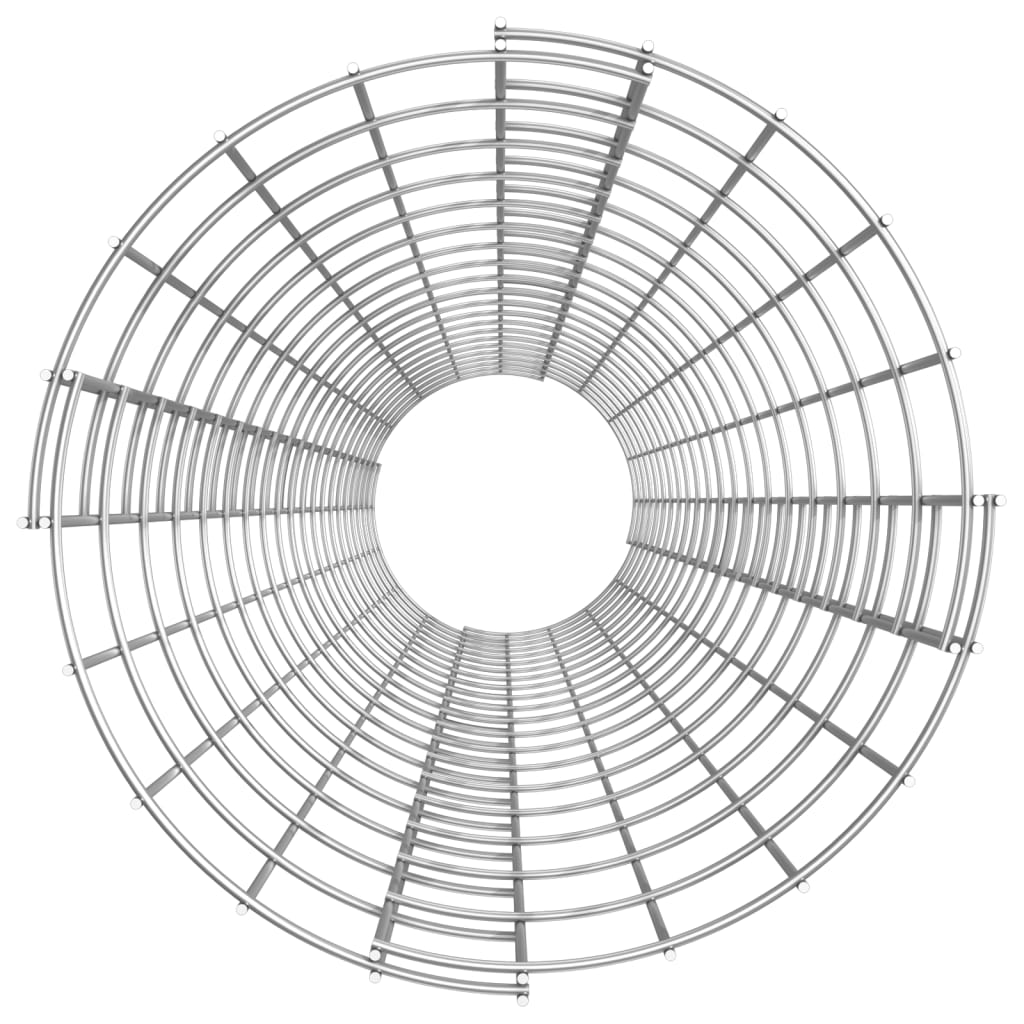 Fioriere Gabbione Circolare 3 pz in Acciaio Zincato Ø30x200 cm - homemem39