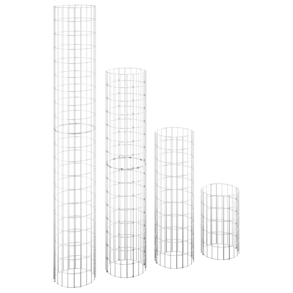 Fioriere Rialzate Gabbioni Circolari 4 pz Ø30x50/100/150/200 cm - homemem39