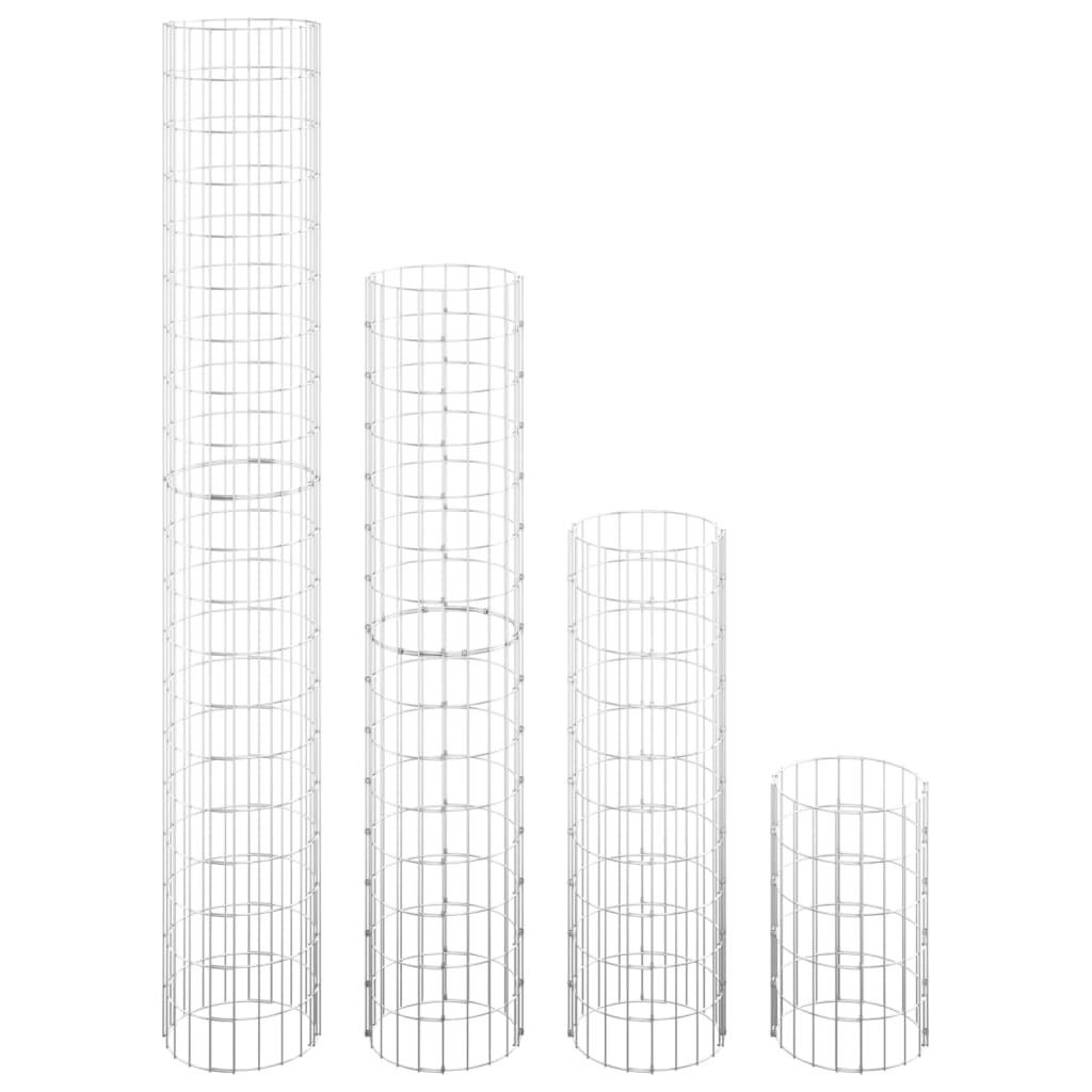 Fioriere Rialzate Gabbioni Circolari 4 pz Ø30x50/100/150/200 cm - homemem39