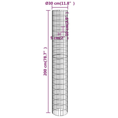 Fioriere Rialzate Gabbioni Circolari 4 pz Ø30x50/100/150/200 cm - homemem39