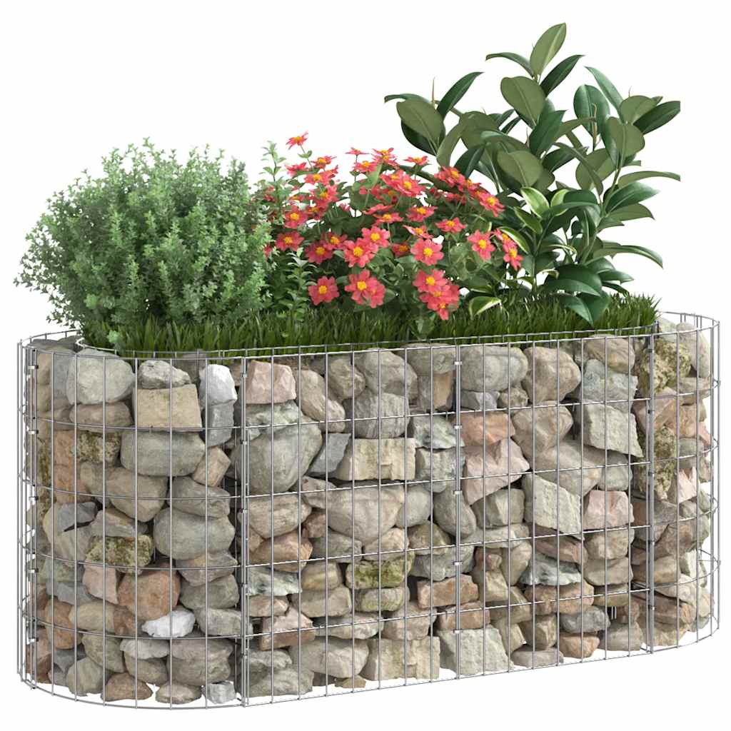 Gabbione con Letto Rialzato in Acciaio Zincato 120x50x50 cm | homemem39
