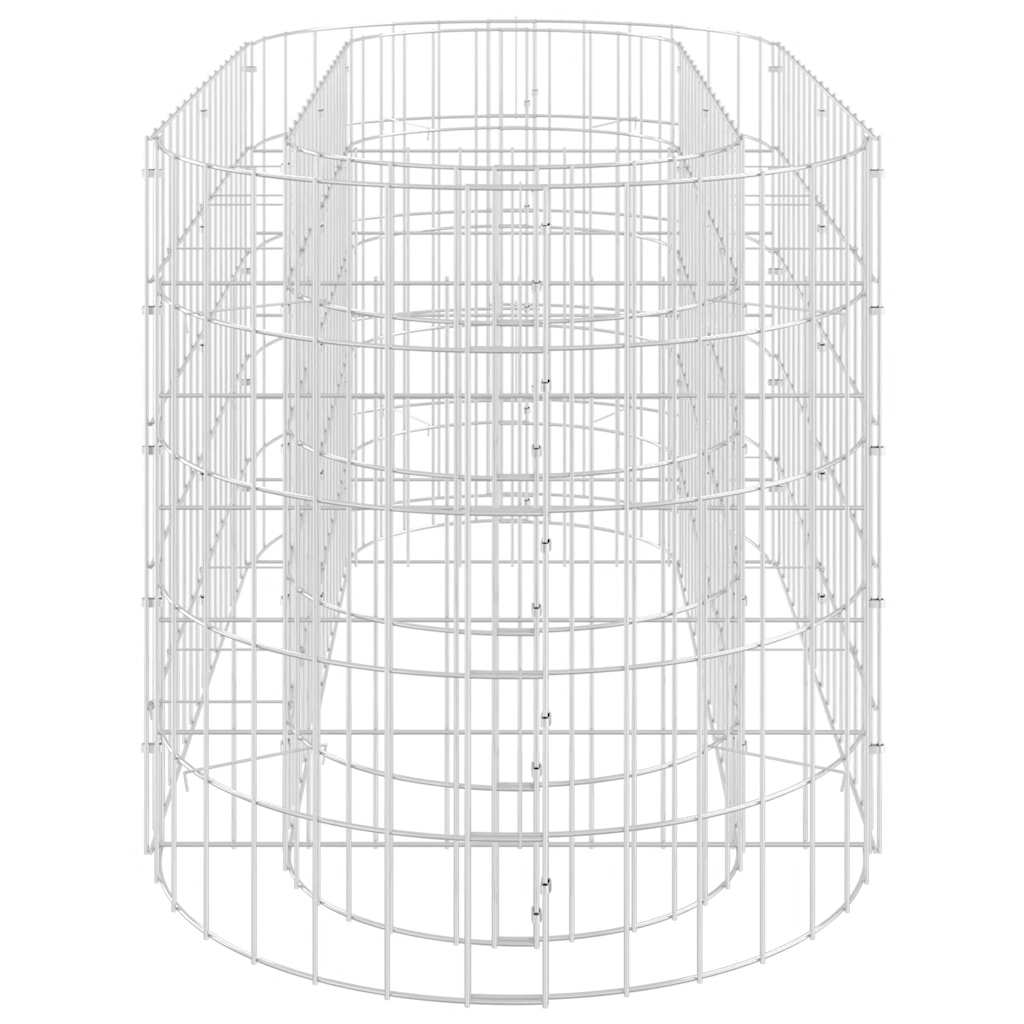 Gabbione con Letto Rialzato in Acciaio Zincato 120x50x50 cm | homemem39