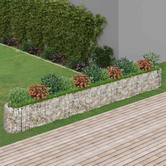 Gabbione con Letto Rialzato in Acciaio Zincato 470x50x50 cm