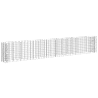 Gabbione con Letto Rialzato in Acciaio Zincato 610x50x100 cm - homemem39