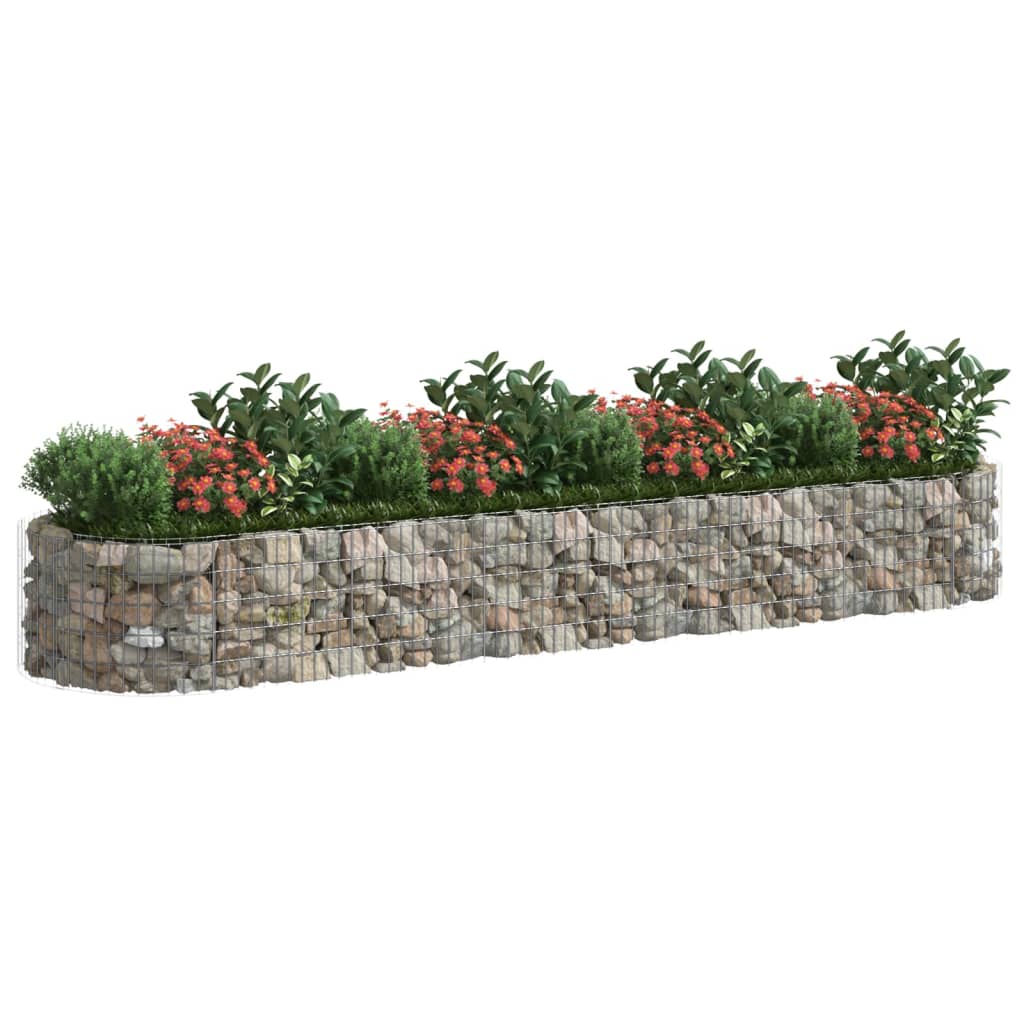 Gabbione con Letto Rialzato in Ferro Zincato 400x100x50 cm - homemem39