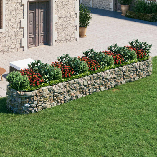 Gabbione con Letto Rialzato in Ferro Zincato 500x100x50 cm - homemem39