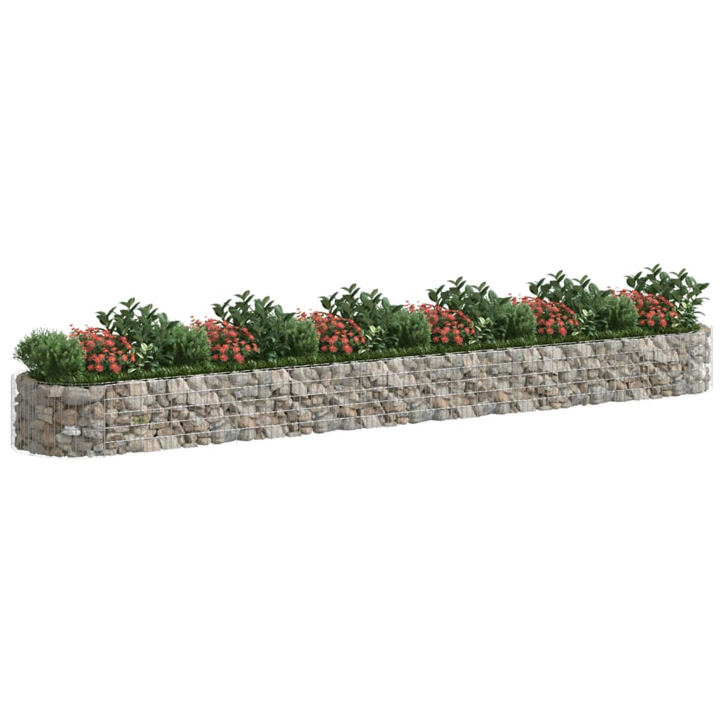 Gabbione con Letto Rialzato in Ferro Zincato 600x100x50 cm - homemem39