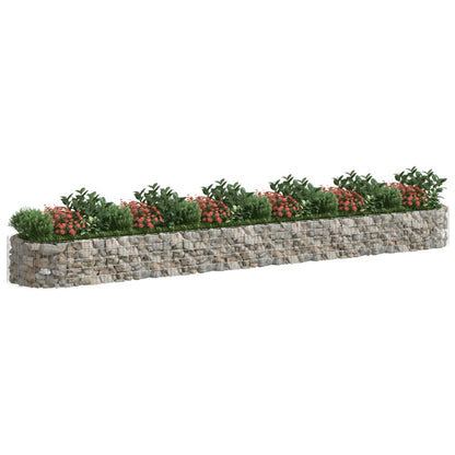 Gabbione con Letto Rialzato in Ferro Zincato 600x100x50 cm - homemem39