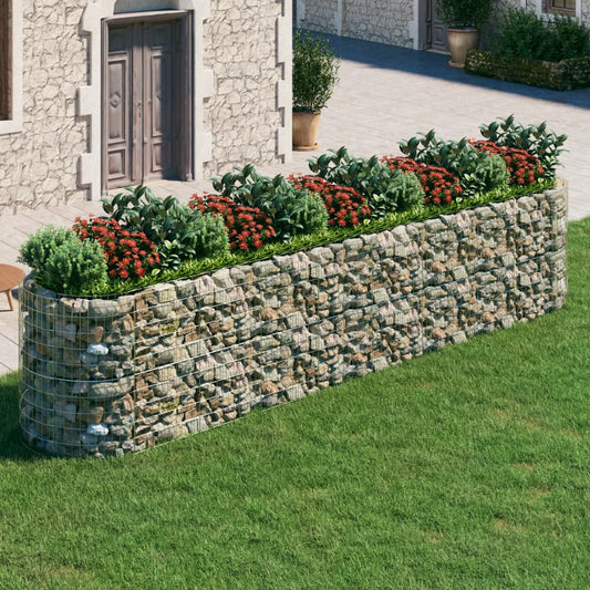 Gabbione con Letto Rialzato in Ferro Zincato 500x100x100 cm - homemem39
