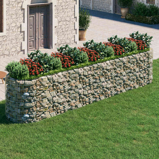Gabbione con Letto Rialzato in Ferro Zincato 500x100x100 cm