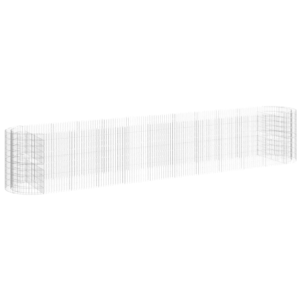 Gabbione con Letto Rialzato in Ferro Zincato 600x100x100 cm - homemem39
