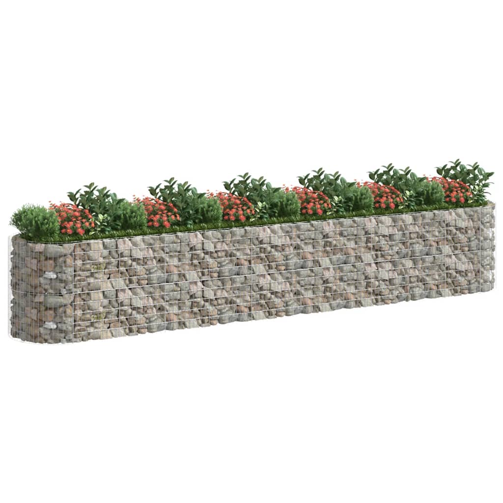 Gabbione con Letto Rialzato in Ferro Zincato 600x100x100 cm - homemem39