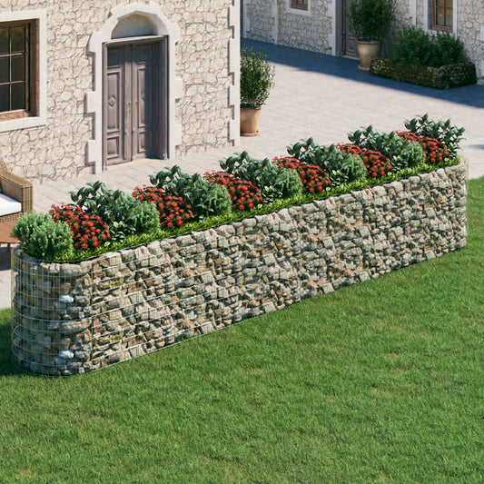 Gabbione con Letto Rialzato in Ferro Zincato 600x100x100 cm - homemem39