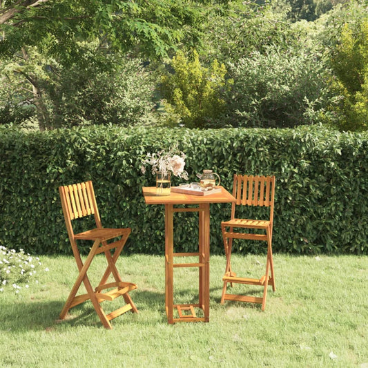 Set da Bar per Esterni 3 pz in Legno Massello di Acacia | homemem39