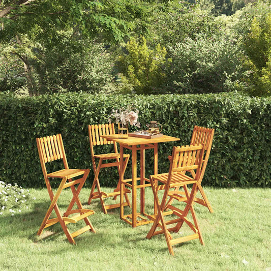 Set da Bar per Esterni 5 pz in Legno Massello di Acacia | homemem39