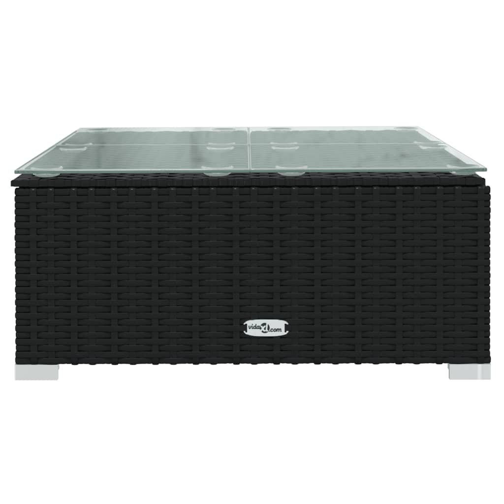 Set Divani da Giardino 5 pz con Cuscini in Polyrattan Nero | homemem39