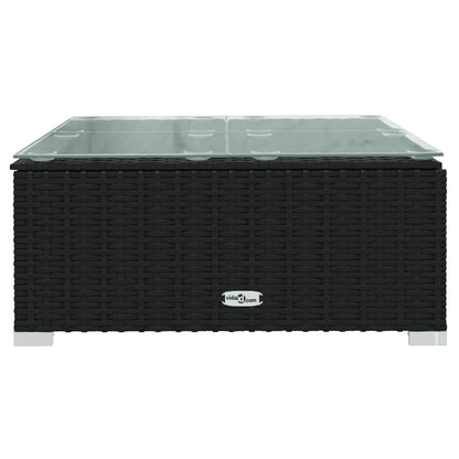 Set Divani da Giardino 5 pz con Cuscini in Polyrattan Nero | homemem39
