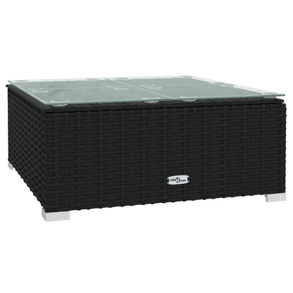 Set Divani da Giardino 7 pz con Cuscini in Polyrattan Nero | homemem39
