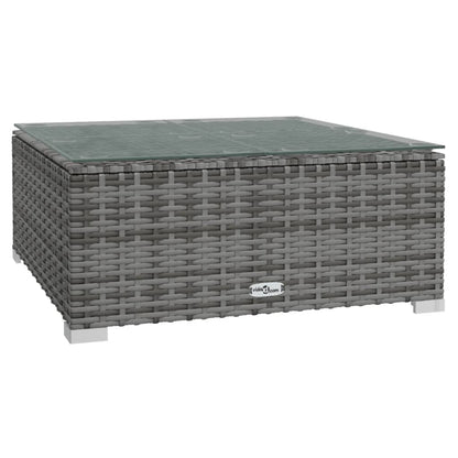 Set Divani da Giardino 7 pz con Cuscini in Polyrattan Grigio | homemem39