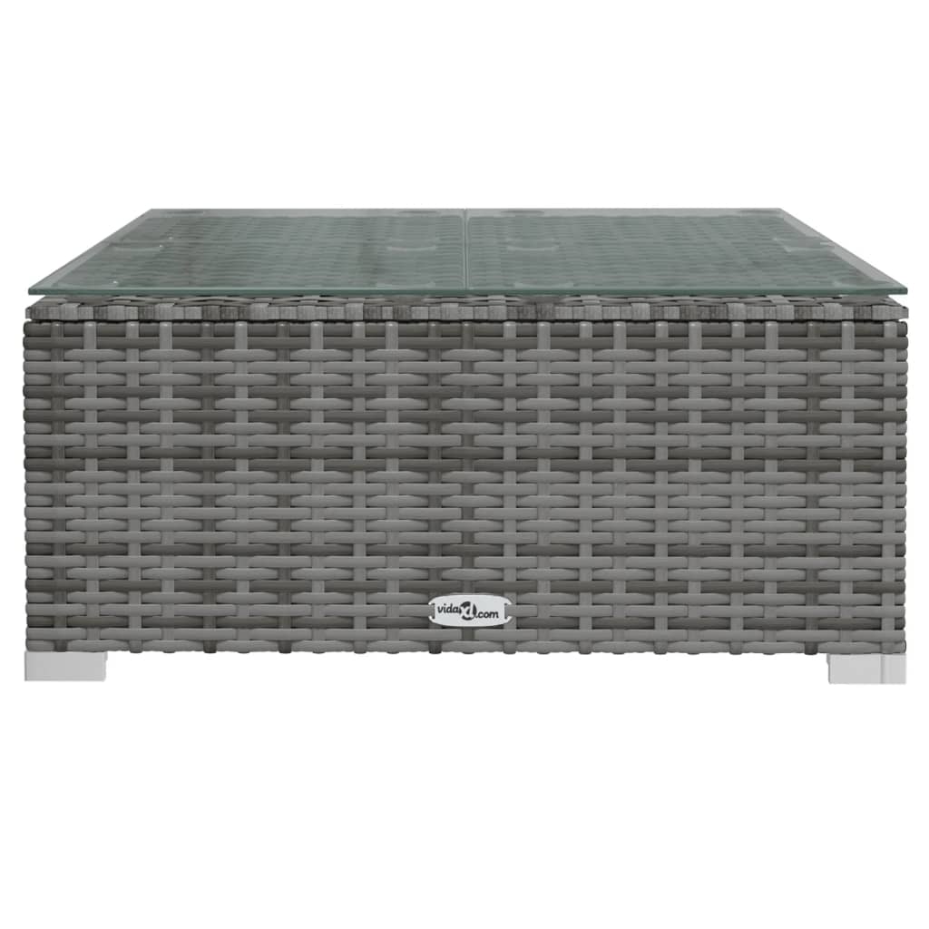 Set Divani da Giardino 5 pz con Cuscini in Polyrattan Grigio | homemem39