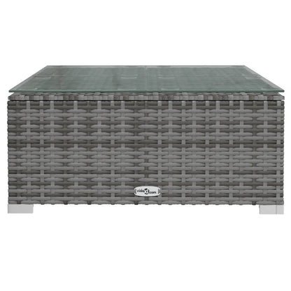 Set Divani da Giardino 5 pz con Cuscini in Polyrattan Grigio | homemem39