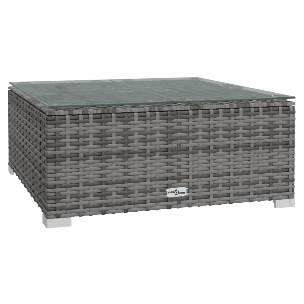 Set Divani da Giardino 10 pz con Cuscini in Polyrattan Grigio | homemem39