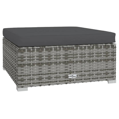 Set Divani da Giardino 6 pz con Cuscini in Polyrattan Grigio | homemem39
