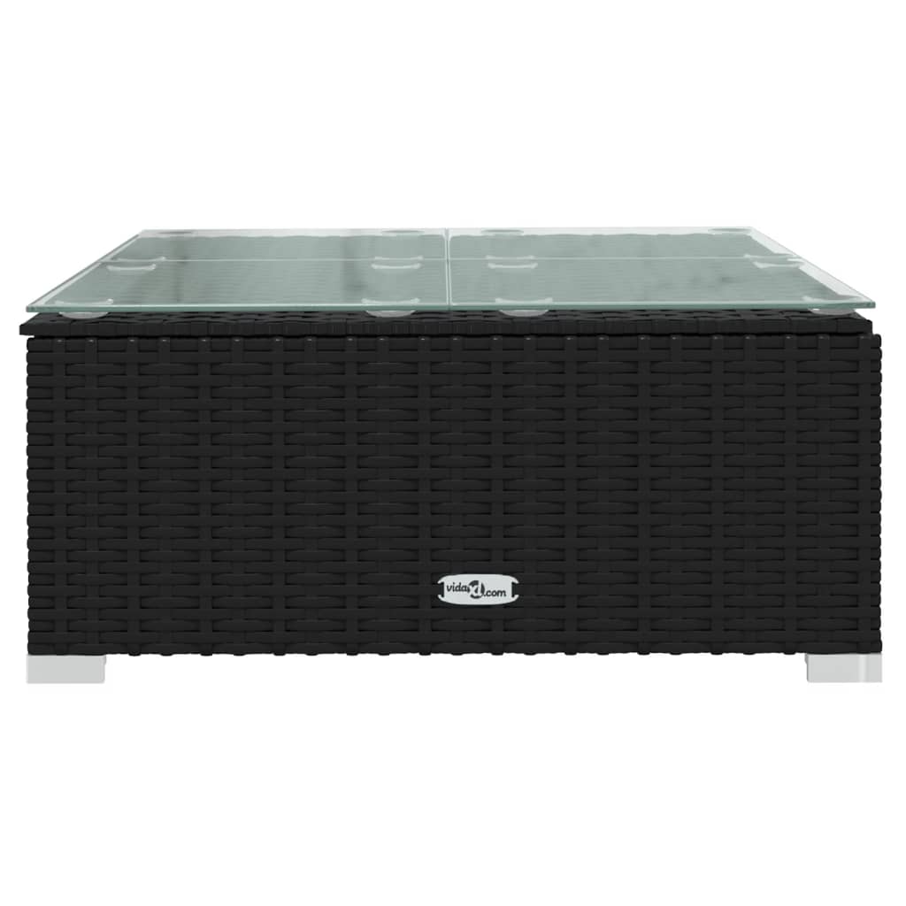 Set Salotto da Giardino 8 pz con Cuscini in Polyrattan Nero | homemem39