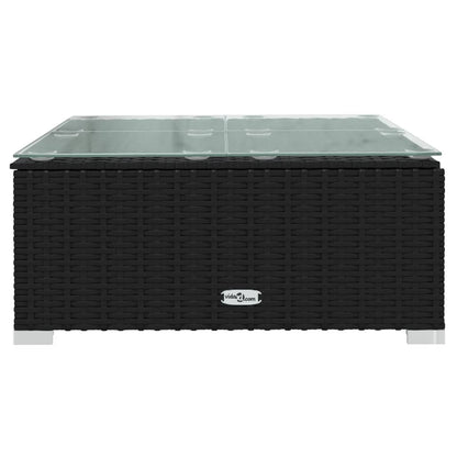 Set Salotto da Giardino 8 pz con Cuscini in Polyrattan Nero | homemem39