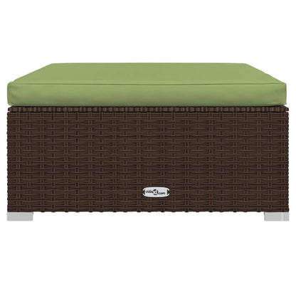 Set Divani da Giardino 8 pz con Cuscini in Polyrattan Marrone | homemem39