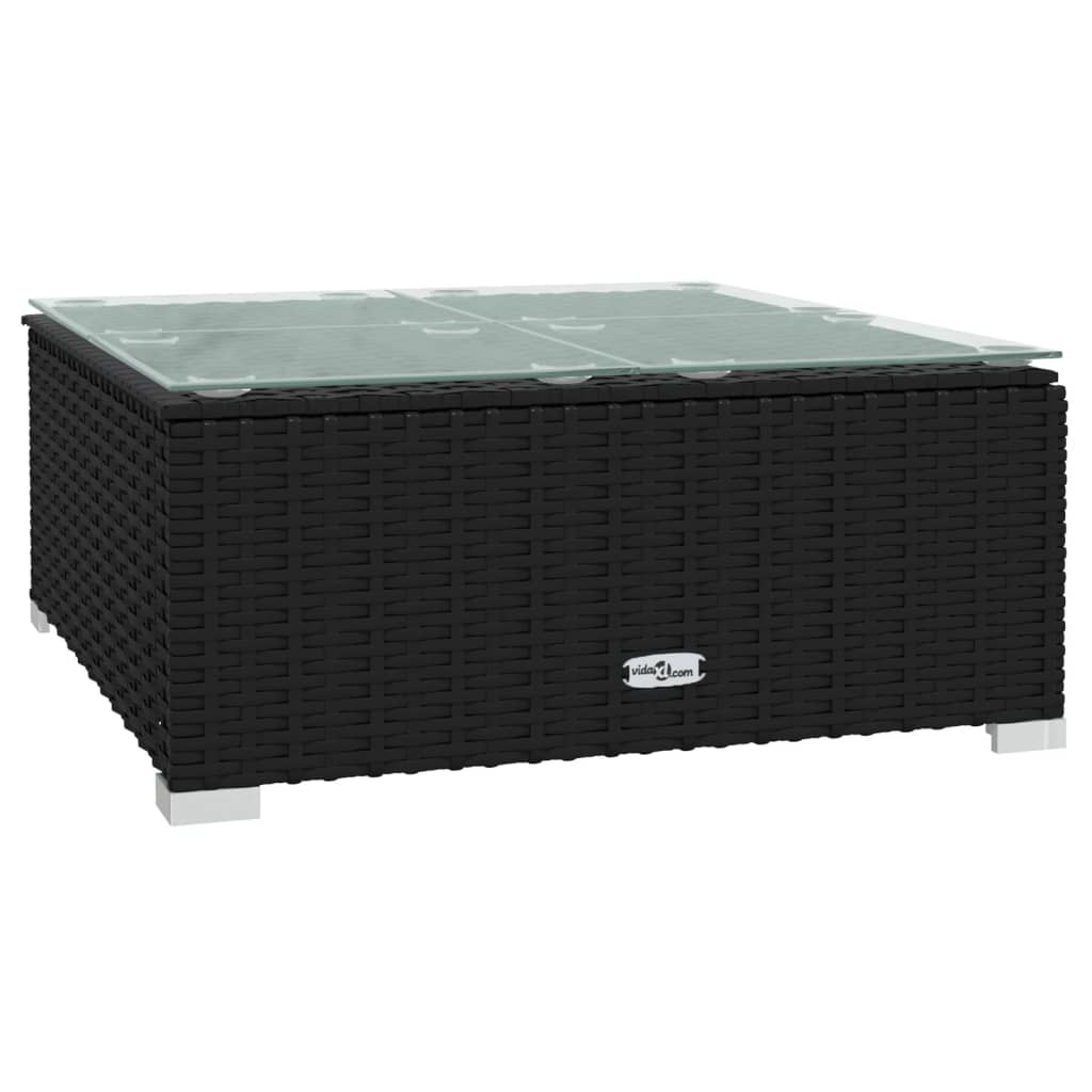 Set Divani da Giardino 8 pz con Cuscini in Polyrattan Nero | homemem39