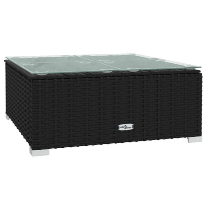 Set Divani da Giardino 5 pz con Cuscini in Polyrattan Nero | homemem39