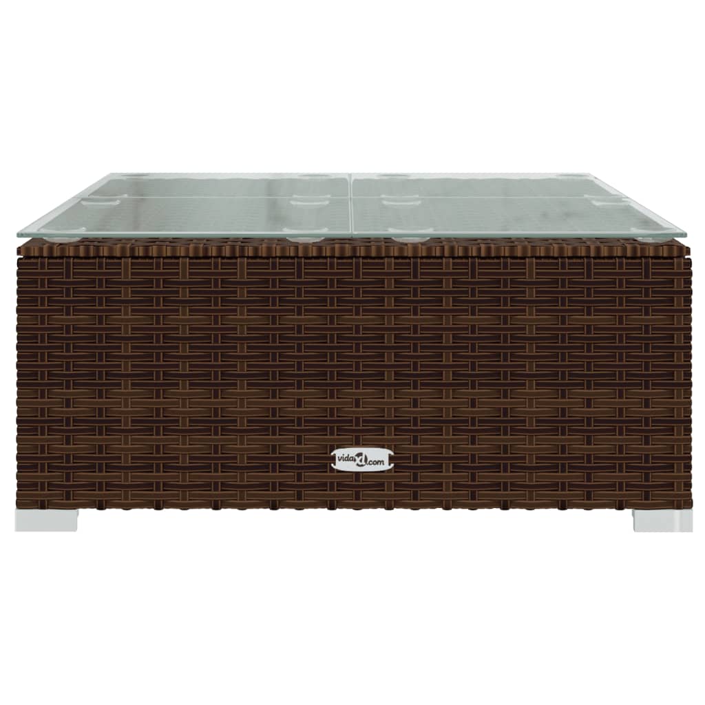 Set Divani da Giardino 9 pz con Cuscini in Polyrattan Marrone | homemem39