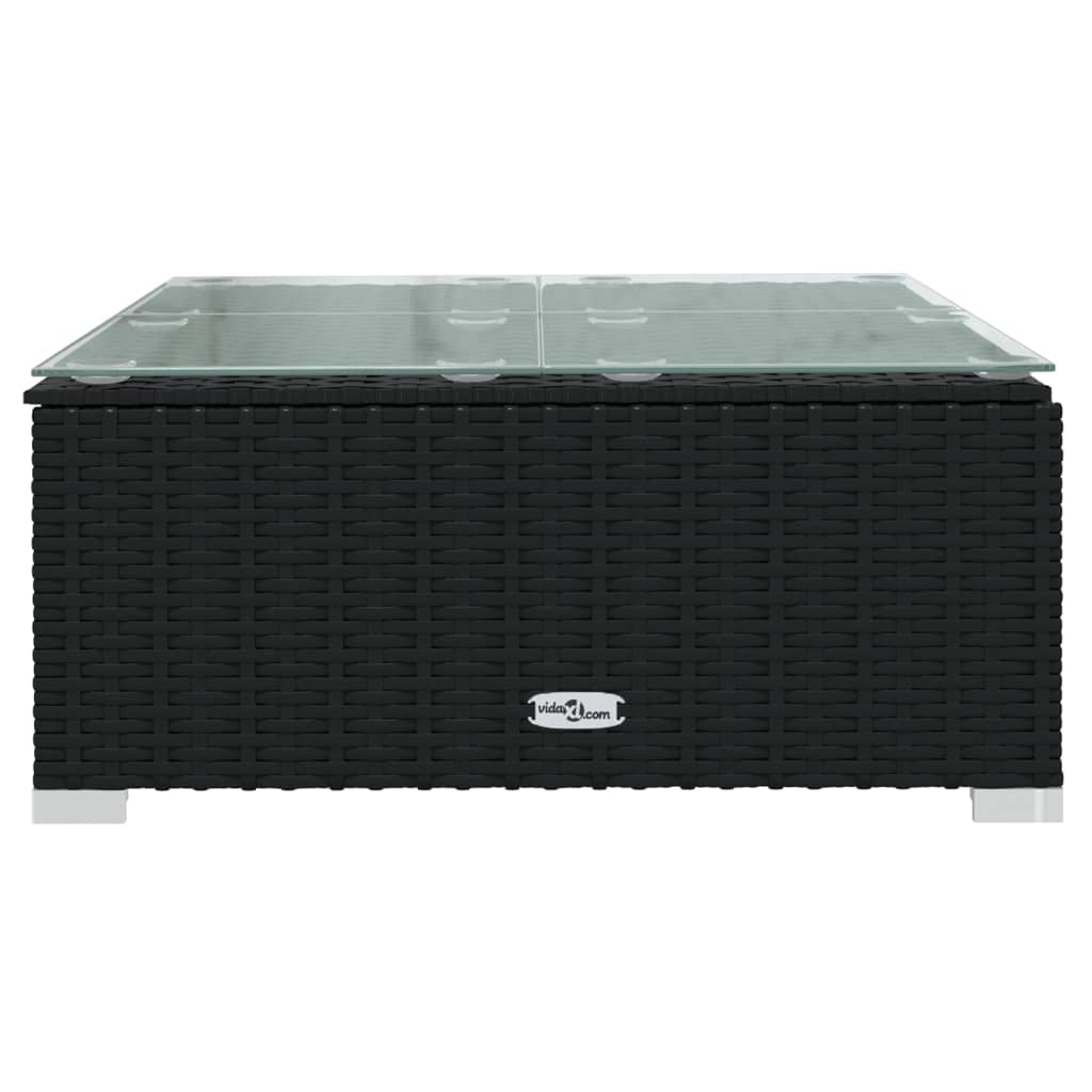 Set Divani da Giardino 9 pz con Cuscini in Polyrattan Nero | homemem39