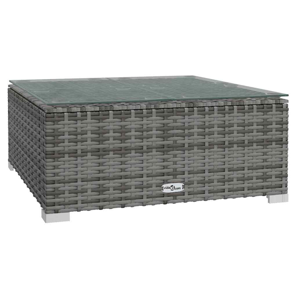 Set Divani da Giardino 10 pz con Cuscini in Polyrattan Grigio | homemem39