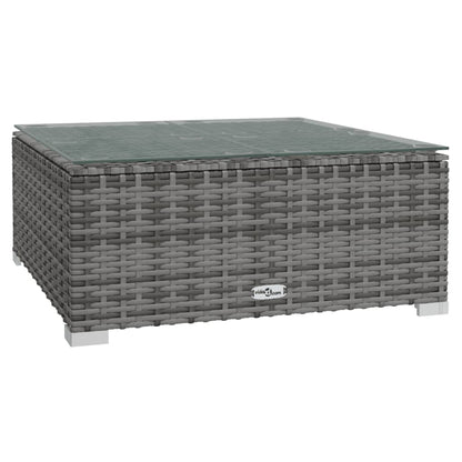 Set Divani da Giardino 10 pz con Cuscini in Polyrattan Grigio | homemem39