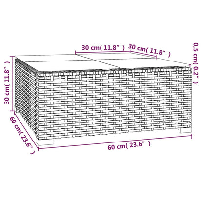 Set Divani da Giardino 10 pz con Cuscini in Polyrattan Grigio | homemem39