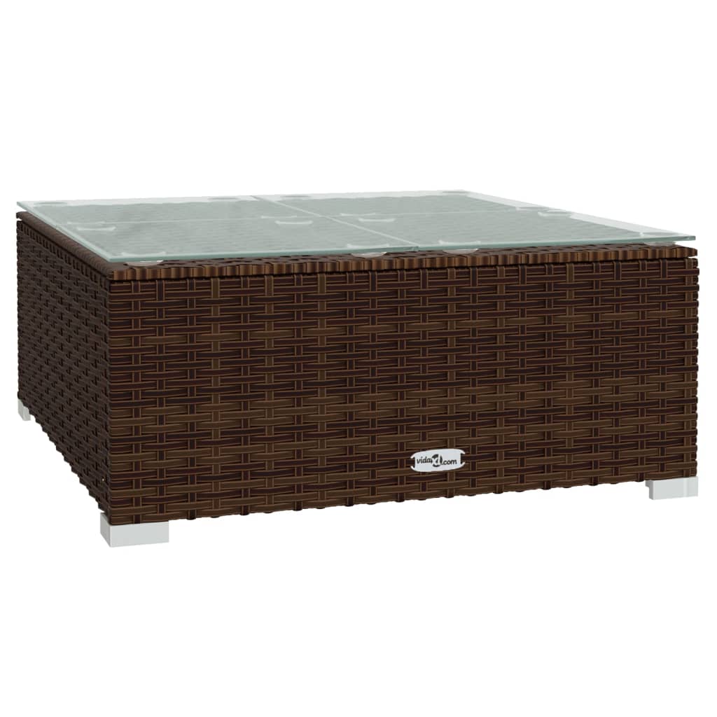 Set Divani da Giardino 13 pz con Cuscini in Polyrattan Marrone | homemem39