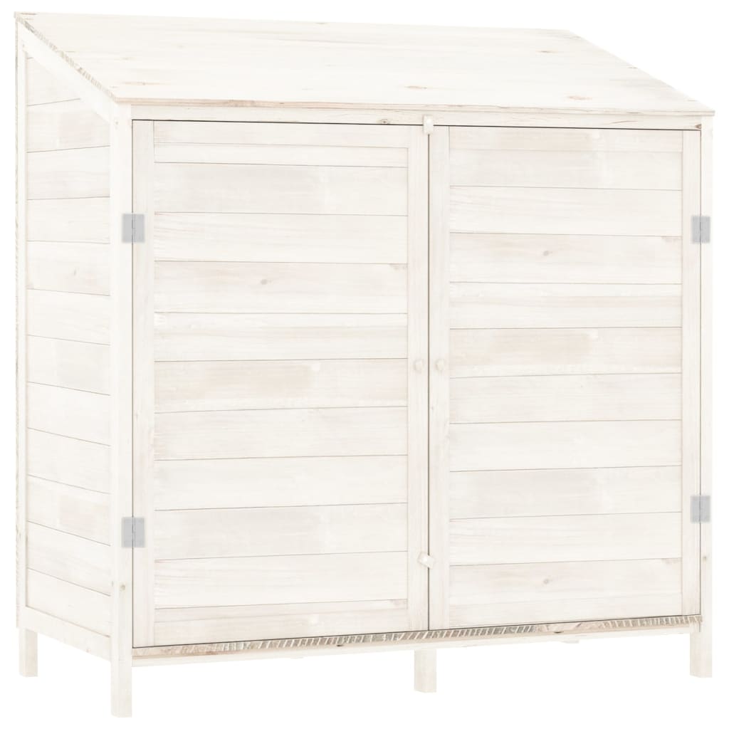 Capanno da Giardino Bianco 102x52x112cm Legno Massello di Abete - homemem39