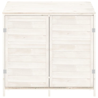 Capanno da Giardino Bianco 102x52x112cm Legno Massello di Abete - homemem39