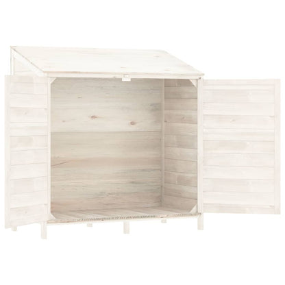 Capanno da Giardino Bianco 102x52x112cm Legno Massello di Abete - homemem39